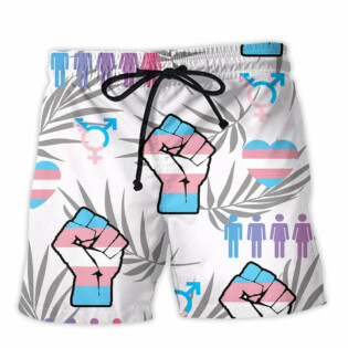 LGBT Transgender Tropical Leaf - Beach Short - Owl Ohh - Owl Ohh
