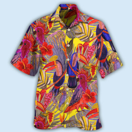 Parrot Tropical Birds Color - Hawaiian Shirt - Owl Ohh - Owl Ohh