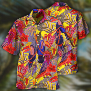 Parrot Tropical Birds Color - Hawaiian Shirt - Owl Ohh - Owl Ohh