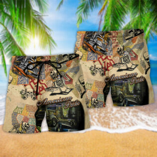 Truck Amazing American Pride Cool - Beach Short - Owl Ohh - Owl Ohh