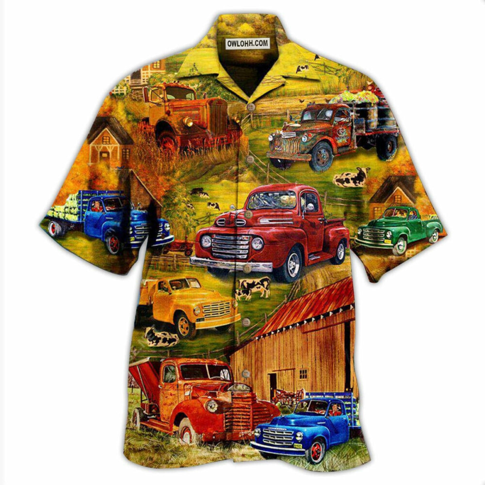 Truck Take Me On A Road Trip Pickup In The Village - Hawaiian Shirt - Owl Ohh - Owl Ohh