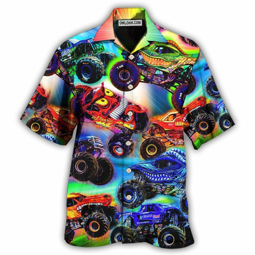 Truck This Is How I Roll Rainbow - Hawaiian Shirt - Owl Ohh - Owl Ohh