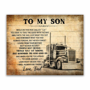 Truck To My Son Truck Love Dad - Horizontal Poster - Owl Ohh - Owl Ohh