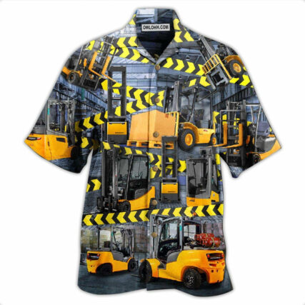 Truck Be Careful For Yellow Klift Trucks Are Coming Here - Hawaiian Shirt - Owl Ohh - Owl Ohh