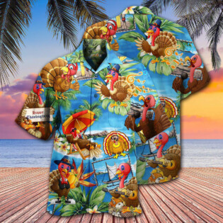 Turkey Happy Thanksgiving - Hawaiian Shirt - Owl Ohh - Owl Ohh