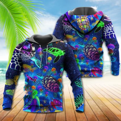 Turtle Amazing Sea Glowing Colorful - Hoodie - Owl Ohh - Owl Ohh