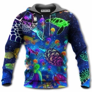 Turtle Amazing Sea Glowing Colorful - Hoodie - Owl Ohh - Owl Ohh
