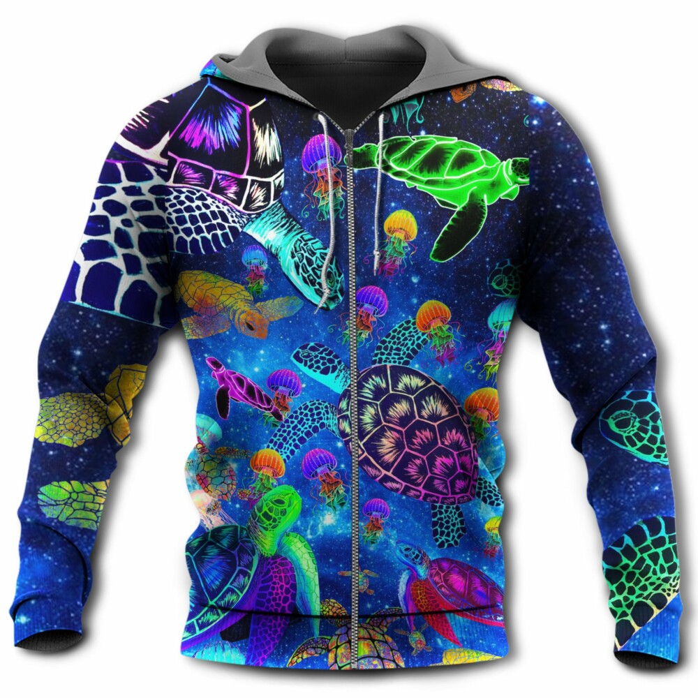 Turtle Amazing Sea Glowing Colorful - Hoodie - Owl Ohh - Owl Ohh