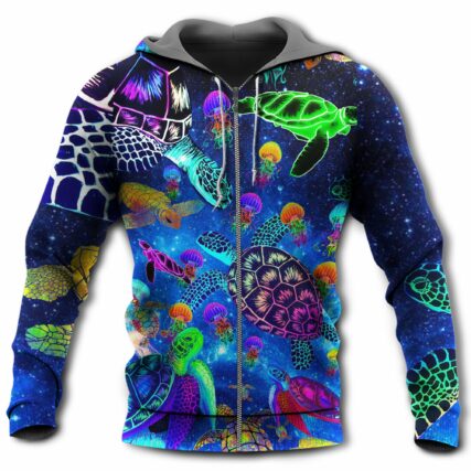 Turtle Amazing Sea Glowing Colorful - Hoodie - Owl Ohh - Owl Ohh