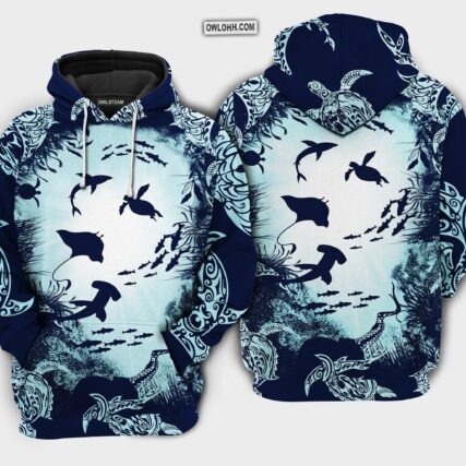 Turtle Aquarium Life - Hoodie - HOOD03NVC130921