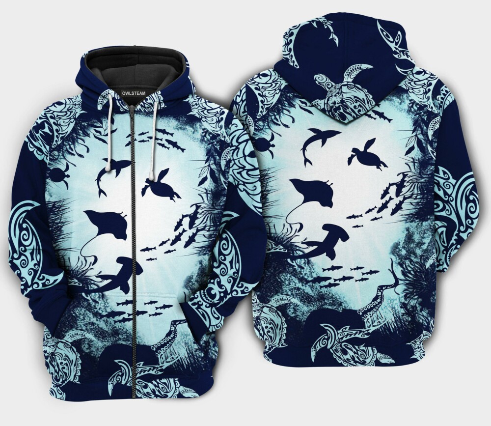 Turtle Aquarium Life - Hoodie - HOOD03NVC130921