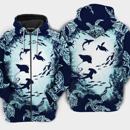 Turtle Aquarium Life - Hoodie - HOOD03NVC130921