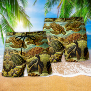 Turtle Be Not Afraid Of Going Slowly Cool - Beach Short - Owl Ohh - Owl Ohh