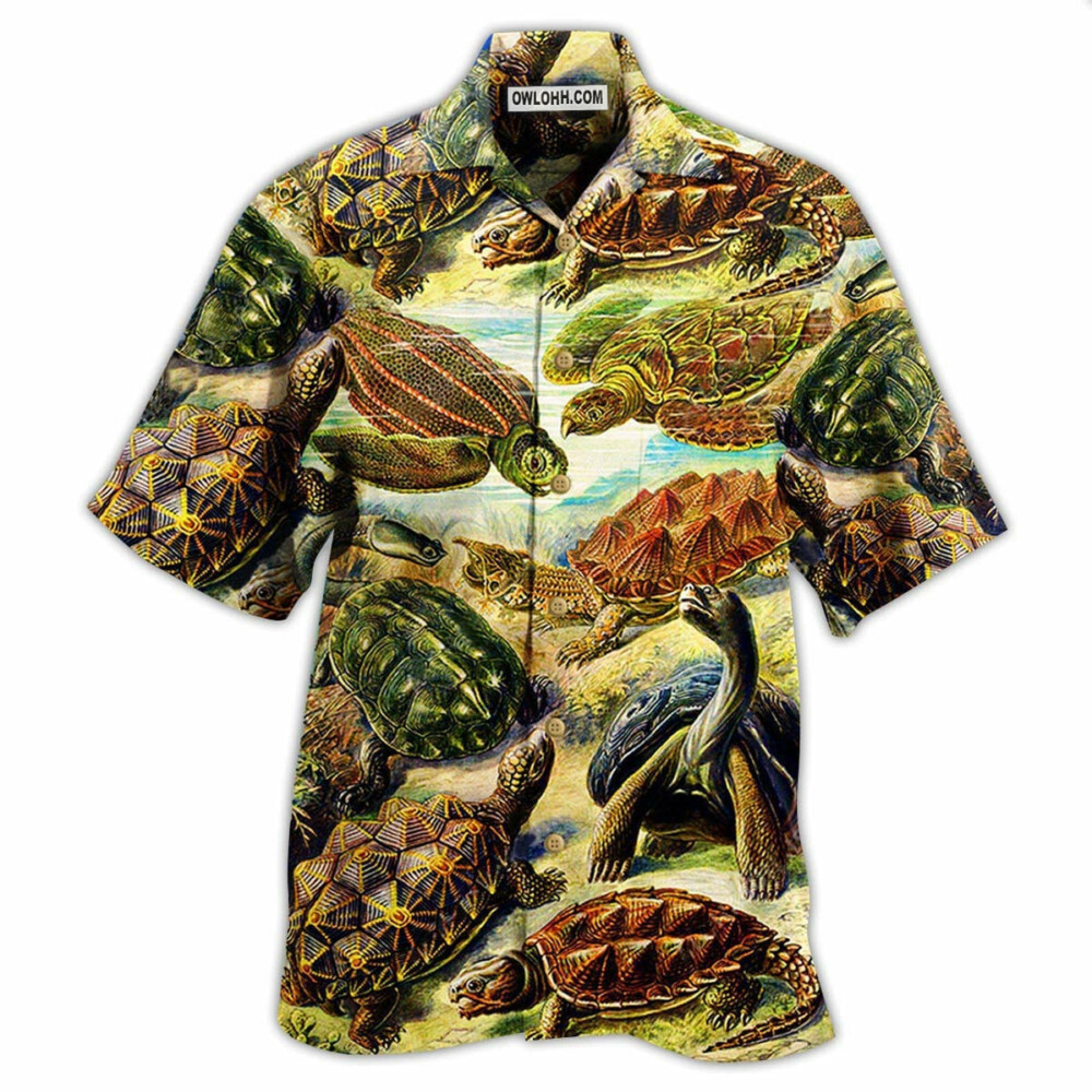 Turtle Be Not Afraid Of Going Slowly Beach - Hawaiian Shirt - Owl Ohh - Owl Ohh