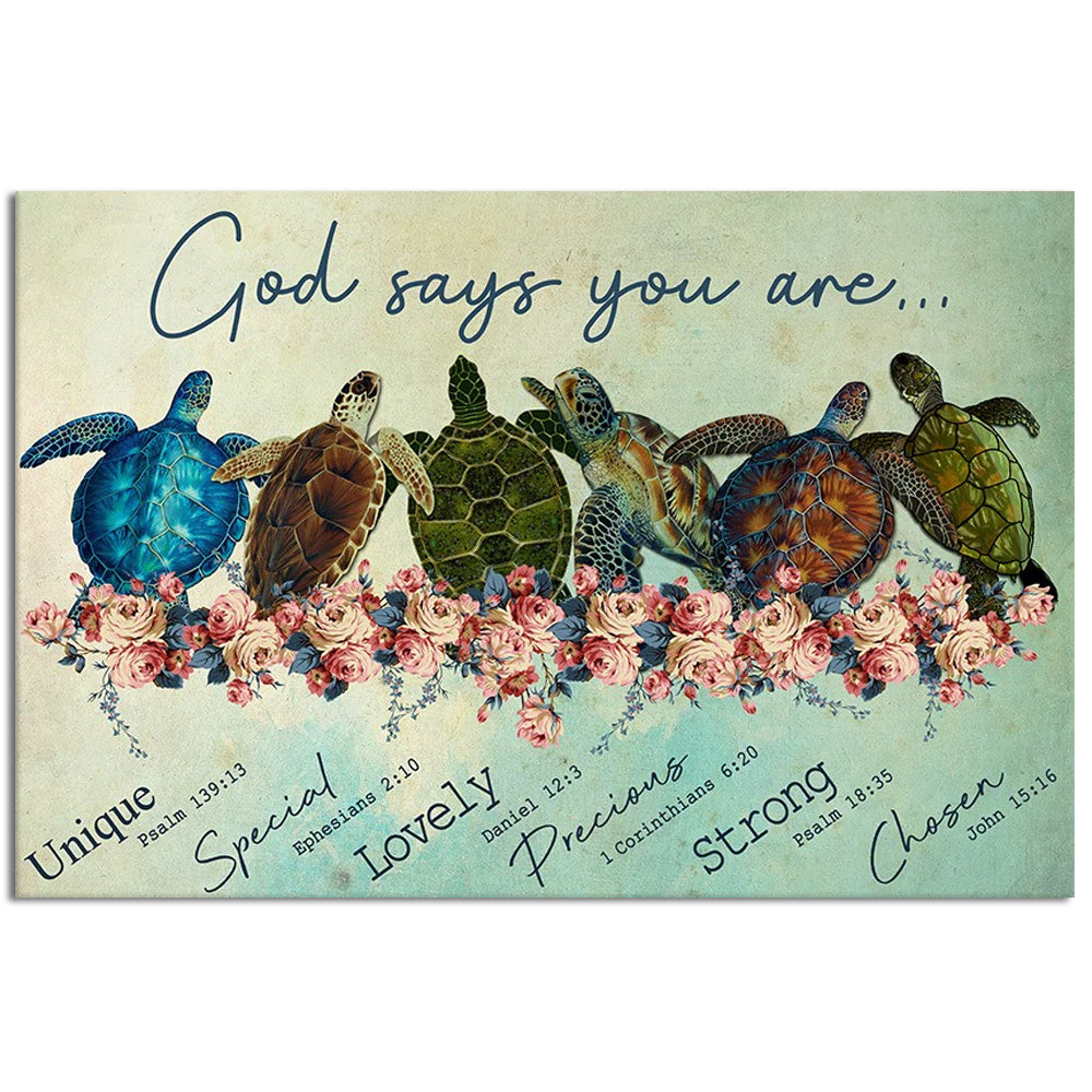 Turtle God Say You Are - Horizontal Poster - Owl Ohh - Owl Ohh