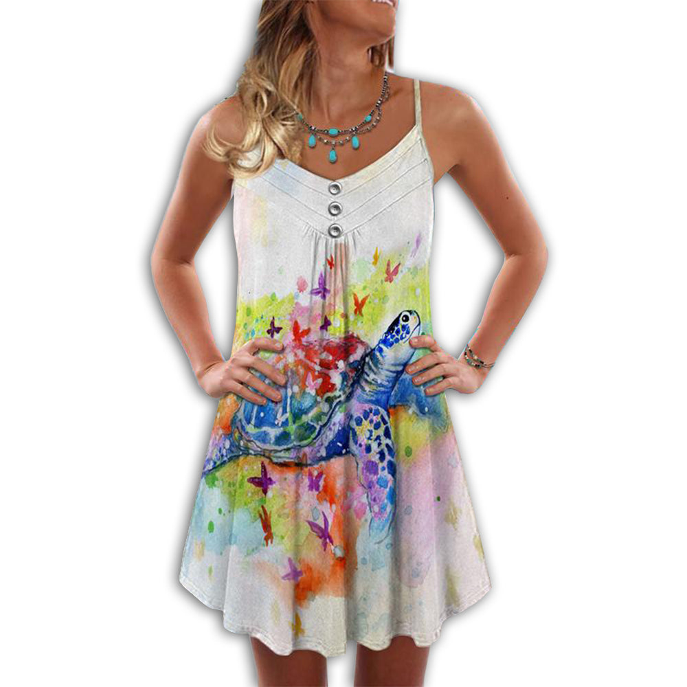 Turtle Love Ocean Colorful Style - Summer Dress - Owl Ohh - Owl Ohh