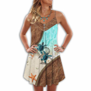 Turtle Love Beach Leather Style - Summer Dress - Owl Ohh - Owl Ohh