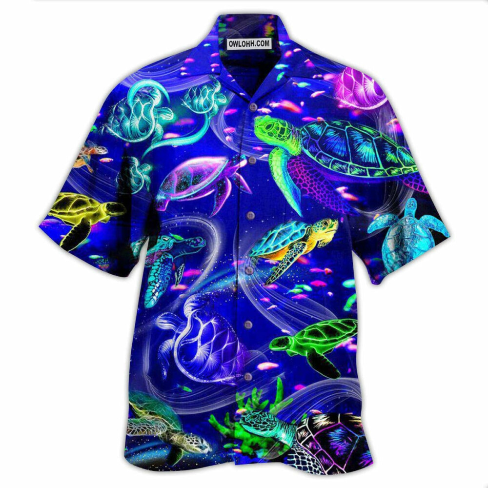 Turtle Life Is Better With A Turtle Blue Ocean - Hawaiian Shirt - Owl Ohh - Owl Ohh