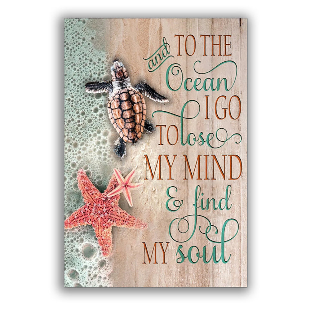 Turtle Love Beach To The Ocean - Vertical Poster - Owl Ohh - Owl Ohh