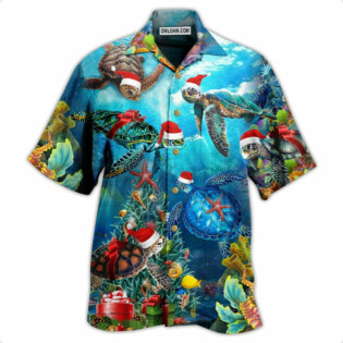 Turtle Love Christmas And Ocean - Hawaiian Shirt - Owl Ohh - Owl Ohh