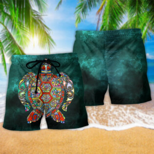 Turtle Love Sea Pattern - Beach Short - Owl Ohh - Owl Ohh