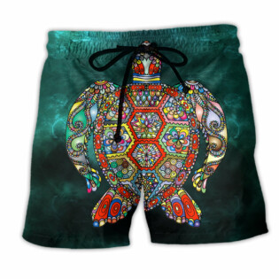 Turtle Love Sea Pattern - Beach Short - Owl Ohh - Owl Ohh