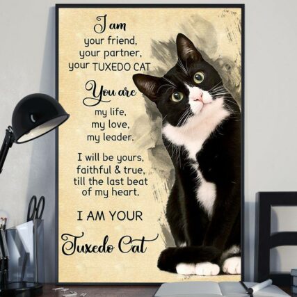 Tuxedo Cat I Am Your Friend - Vertical Poster - Owl Ohh - Owl Ohh