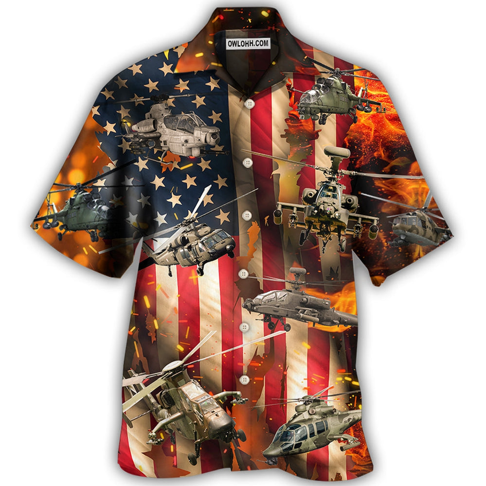 Combat Aircraft US Army Style - Hawaiian Shirt - Owl Ohh for men and women, kids - Owl Ohh
