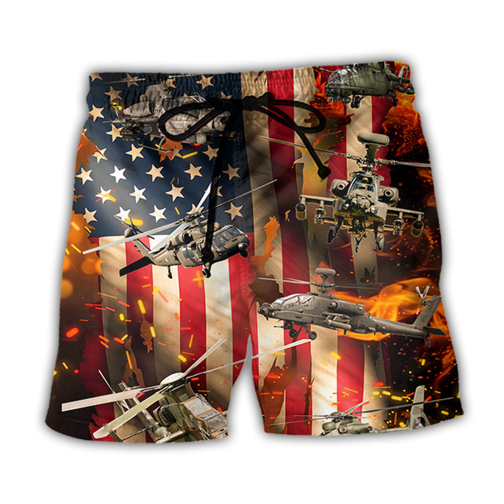 Combat Aircrafts US Army Style - Beach Short - Owl Ohh - Owl Ohh