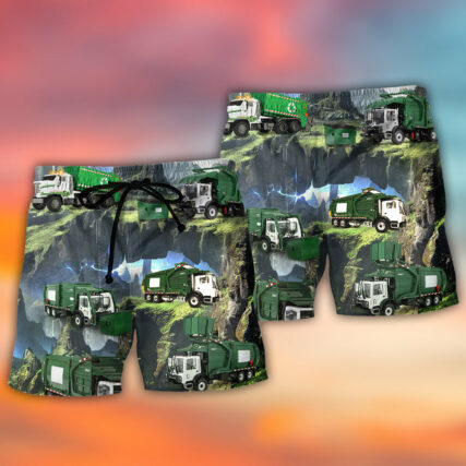Truck US Waste Collector Style - Beach Short - Owl Ohh - Owl Ohh