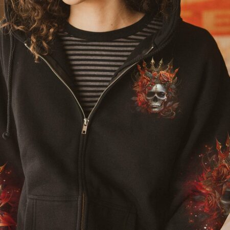 I'M THE F QUEEN ROSE SKULL ALL OVER PRINT - TLNO3003233