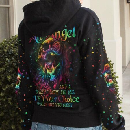 I HOLD A BEAST AN ANGEL SKULL GIRL TIE DYE ALL OVER PRINT - TLNO0103231