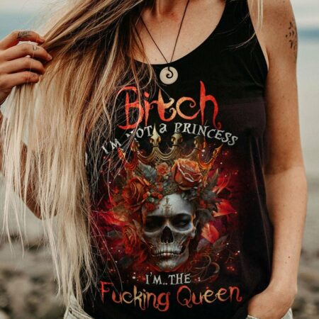 I'M THE F QUEEN ROSE SKULL ALL OVER PRINT - TLNO3003233