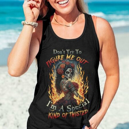 DON'T TRY TO FIGURE ME OUT SUGAR SKULL ALL OVER PRINT - TLTW1703235