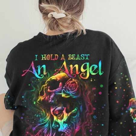 I HOLD A BEAST AN ANGEL SKULL GIRL TIE DYE ALL OVER PRINT - TLNO0103231