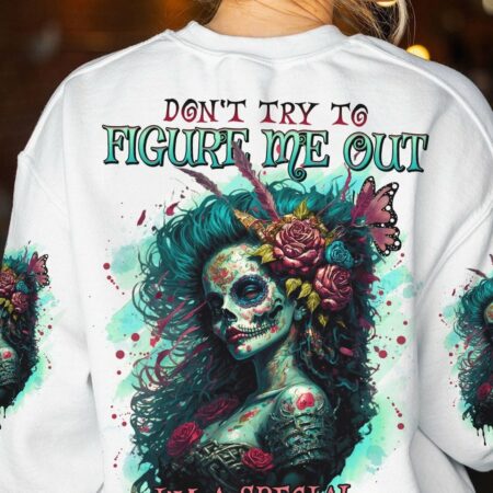 DON'T TRY TO FIGURE ME OUT SUGAR SKULL ALL OVER PRINT - TLNO2103233