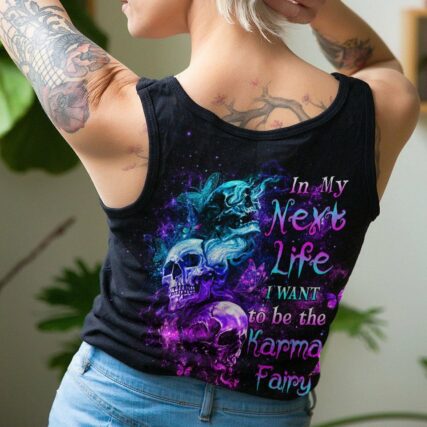KARMA FAIRY THREE SKULLS ALL OVER PRINT - YHHG2012224