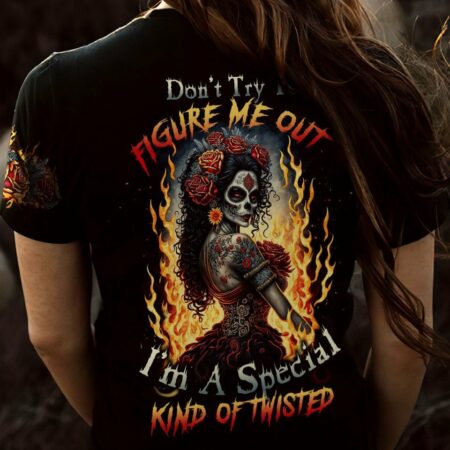 DON'T TRY TO FIGURE ME OUT SUGAR SKULL ALL OVER PRINT - TLTW1703235