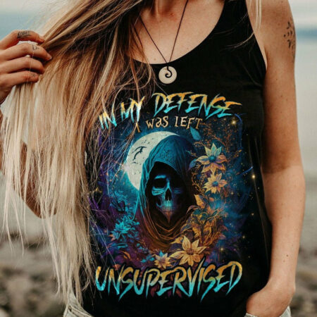 IN MY DEFENSE I WAS LEFT UNSUPERVISED REAPER MOON ALL OVER PRINT - TLNO1204233