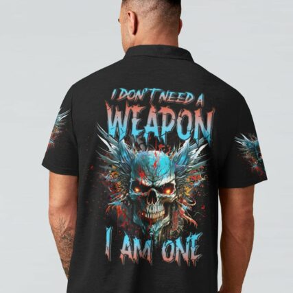 I DON'T NEED A WEAPON I AM ONE DEMON SKULL ALL OVER PRINT - YHNT3103232