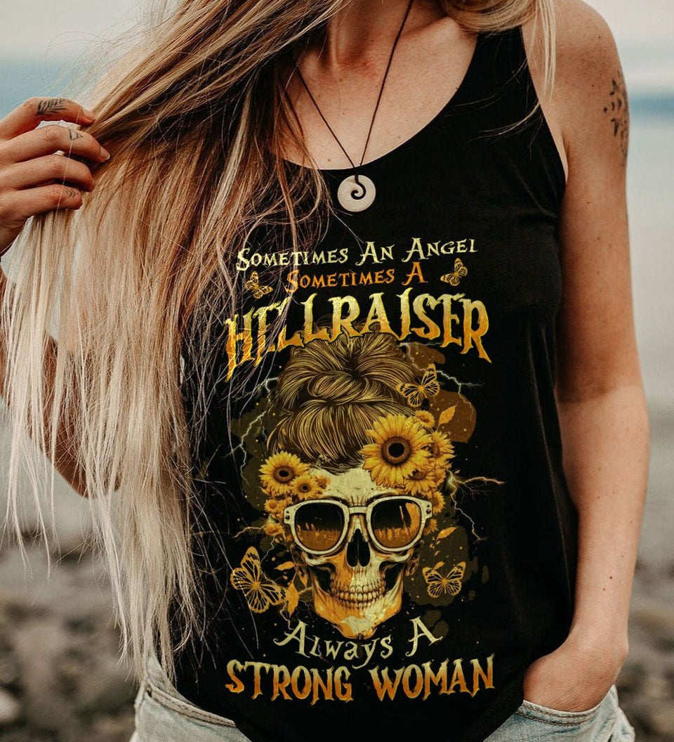 ALWAYS A STRONG WOMAN SKULL SUNFLOWER ALL OVER PRINT - TLTW2004232