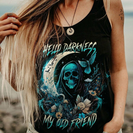 HELLO DARKNESS MY OLD FRIEND REAPER CRESCENT MOON ALL OVER PRINT - TLNT1204231