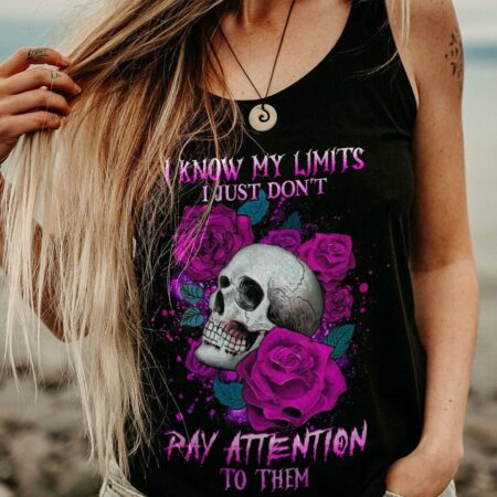I KNOW MY LIMITS SKULL ROSE ALL OVER PRINT - YHHG0304232