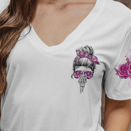 I'M A B DON'T TRY ME ROSE MESSY BUN ALL OVER PRINT - TLNO1701231