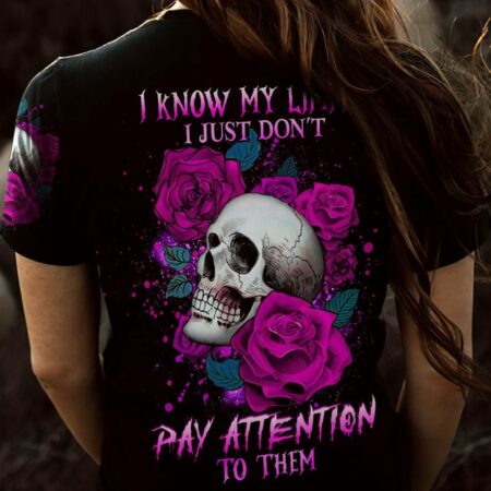 I KNOW MY LIMITS SKULL ROSE ALL OVER PRINT - YHHG0304232