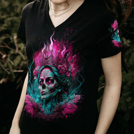 I'M THE F QUEEN SUGAR SKULL ALL OVER PRINT - TLTW0604231