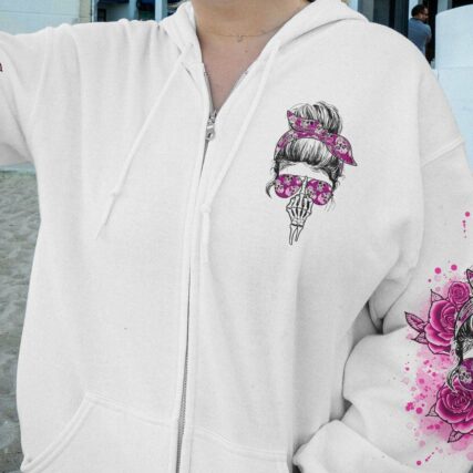 I'M A B DON'T TRY ME ROSE MESSY BUN ALL OVER PRINT - TLNO1701231