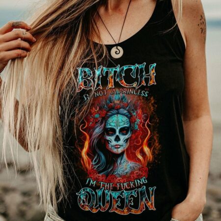 I'M THE F QUEEN SUGAR SKULL ALL OVER PRINT - TLTR0504232