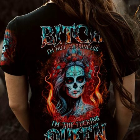 I'M THE F QUEEN SUGAR SKULL ALL OVER PRINT - TLTR0504232