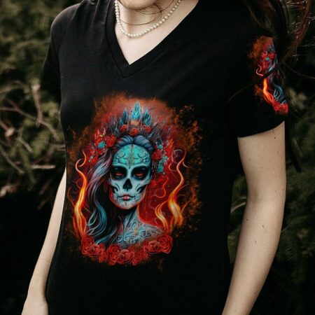 I'M THE F QUEEN SUGAR SKULL ALL OVER PRINT - TLTR0504232